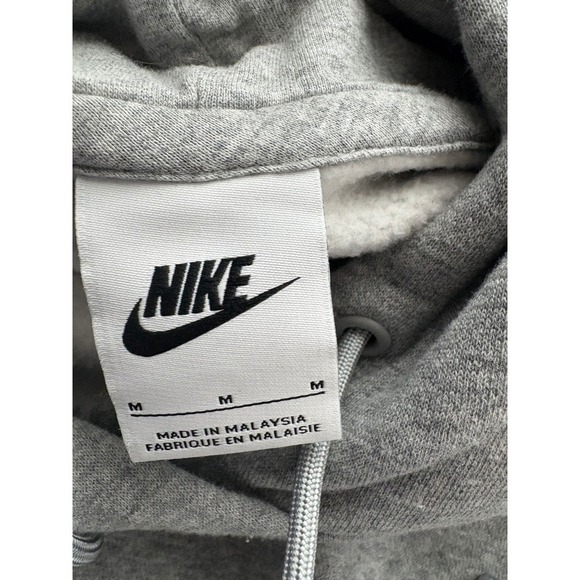 Nike Gray Hoodie Pullover Silver Accents Athleisure Sweatshirt Women's M - Picture 4 of 7